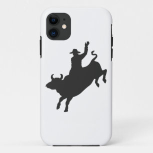 Funda Para iPhone 11 Silhouette Rodeo Bull Ride