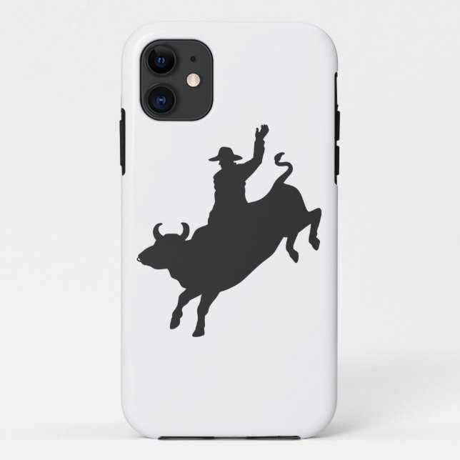 Funda De Case-Mate Para iPhone Silhouette Rodeo Bull Ride (Reverso)