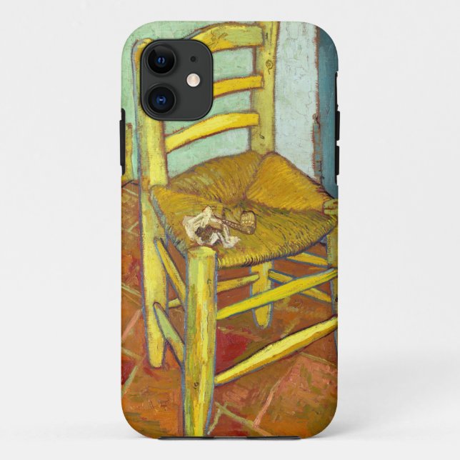 Funda De Case-Mate Para iPhone Silla de Vincent Van Gogh con pipa (Reverso)