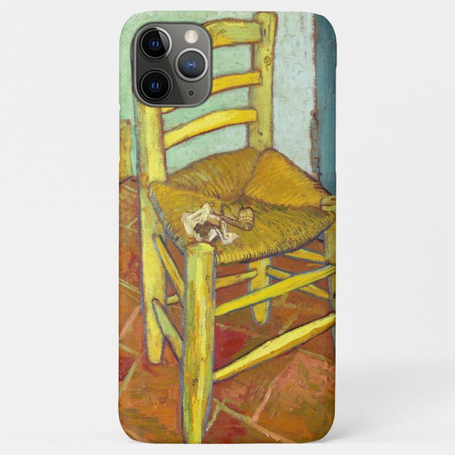 Funda De Case-Mate Para iPhone Silla de Vincent Van Gogh con pipa (Reverso)