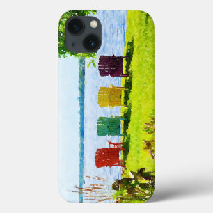 Funda Para iPhone 13 Sillas Adirondack en Lakeside color arcoiris