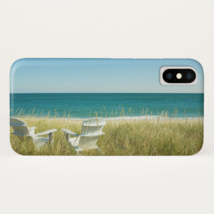 Funda Para iPhone X Sillas de Adirondack en las dunas
