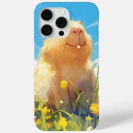 Funda Para iPhone 15 Pro Max Silly Capybara Smile