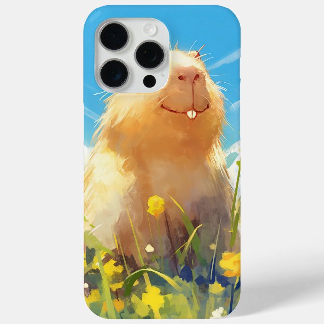 Funda De Case-Mate Para iPhone Silly Capybara Smile (Reverso )