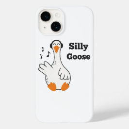 Funda Para iPhone 14 De Case-Mate Silly Goose Wearing Headphones – Cute Funny Goose