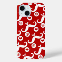 Silly Mustache Funny Santa Face Vacaciones con cop