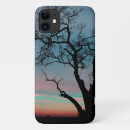 Funda Para iPhone 11 Silueta de árbol al atardecer