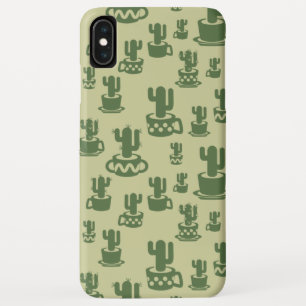 Funda Para iPhone XS Max Silueta de cactus suculenta en tazas y macetas