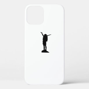Funda Para iPhone 12 Silueta de chica montañoso escalada
