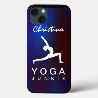 title_seo2 Silueta de color azul de la rosa del yoga blanco
