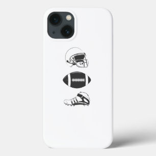 Funda Para iPhone 13 Silueta de equipo de fútbol americano   Casco Baló