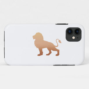 Funda Para iPhone 11 Silueta de león de paseo - Elija color de fondo