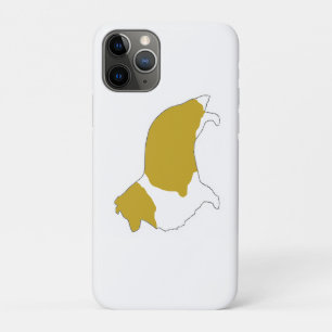 Funda Para iPhone 11 Pro Silueta de Shetland Sheepdog Sable y Blanco