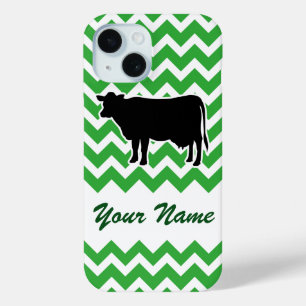 title_seo2 Silueta de vaca con patrón de cheurón verde