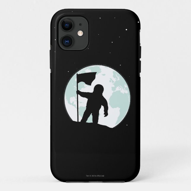 Funda De Case-Mate Para iPhone Silueta del astronauta (Reverso)