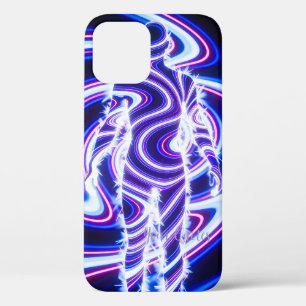 Funda Para iPhone 12 Pro Silueta humana de energía neón