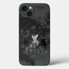 Funda Para iPhone 13 Siluetas artísticas de Vixen Stag and Bull HotWife