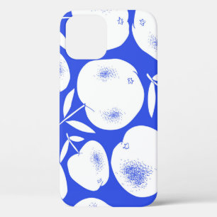 Funda Para iPhone 12 Siluetas de Apple texturizadas: patrón dibujado a