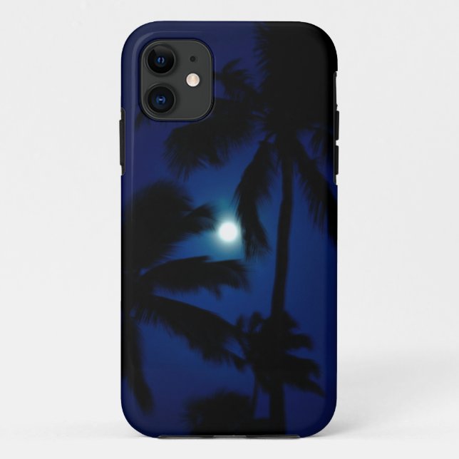 Funda De Case-Mate Para iPhone Siluetas de la palmera (Reverso)