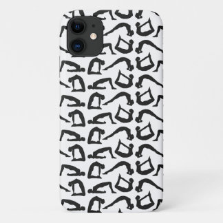Funda Para iPhone 11 Siluetas de posiciones de yoga