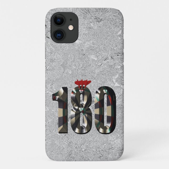 Funda De Case-Mate Para iPhone Silver Darts Score 180 Design, (Reverso)