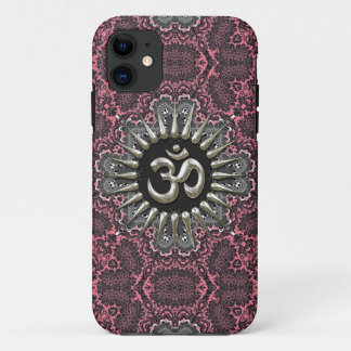 Funda Para iPhone 11 Silver Om Vintage Pink Damask iPhone 5