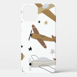 Funda Para iPhone 12 Sim de niños repitiéndose sin costura y dibujados