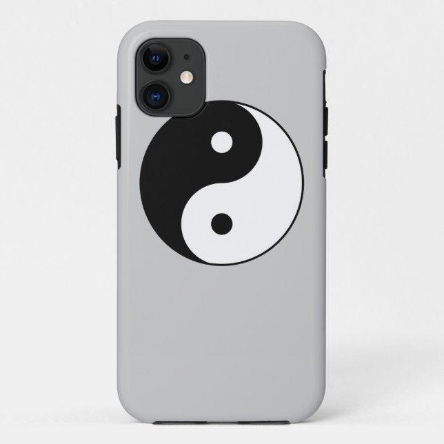 Funda De Case-Mate Para iPhone símbolo blanco negro de yin yang (Reverso)