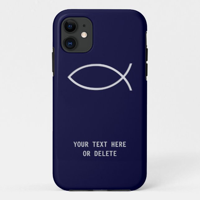 Funda De Case-Mate Para iPhone Símbolo cristiano de los pescados (Reverso)