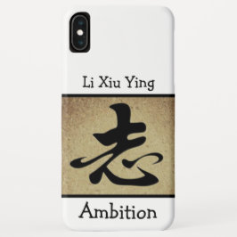 Funda Para iPhone XS Max Símbolo de AMBICIÓN chino personalizado