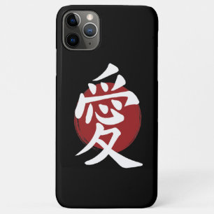 Funda Para iPhone 11 Pro Max Símbolo de amor kanji caligrafía japonesa