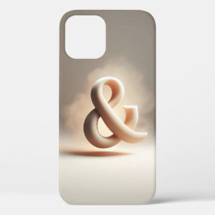 iPhone 12 Símbolo de Ampersand 3D - Funda para teléfono beig
