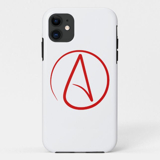 Funda De Case-Mate Para iPhone símbolo de ateísmo religión (Reverso)
