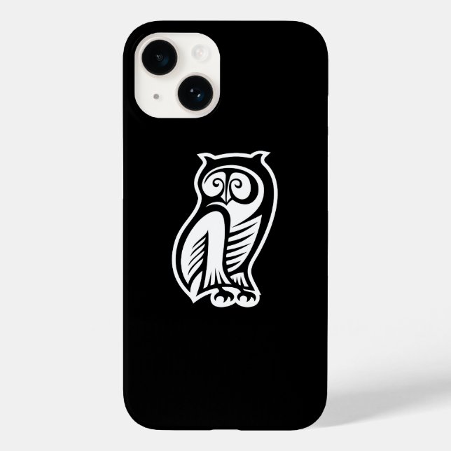 Funda De Case-Mate Para iPhone Símbolo de búho blanco (Reverso )