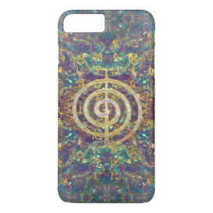 Funda Para iPhone 8 Plus/7 Plus Símbolo de Choku Rei del oro y preceptos de Reiki