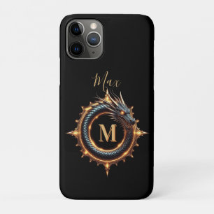 Funda Para iPhone 11 Pro 🐉 Símbolo de Dragón de Fantasía de Nombre Persona