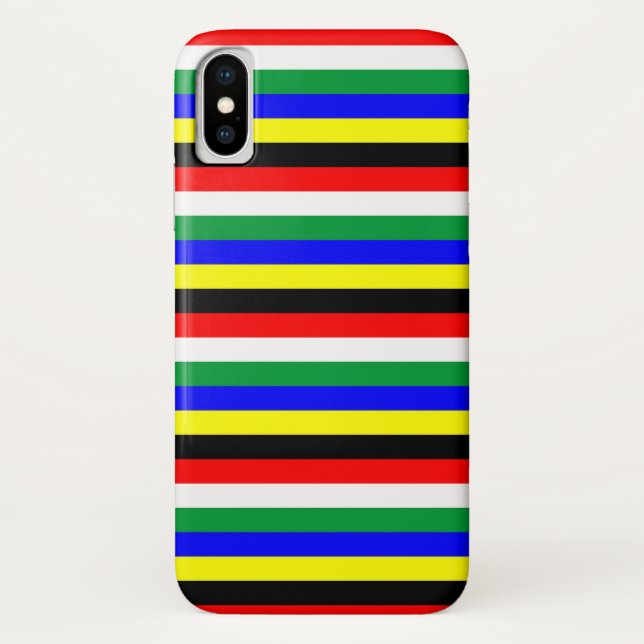 Funda De Case-Mate Para iPhone Símbolo de franjas de la bandera de Sudáfrica (Reverso)