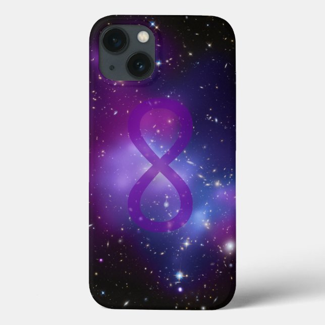 Funda De Case-Mate Para iPhone Símbolo de infinito de imagen de espacio púrpura (Reverso)