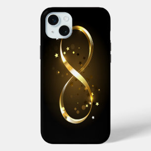 Funda Para iPhone 15 Mini Símbolo de infinito dorado