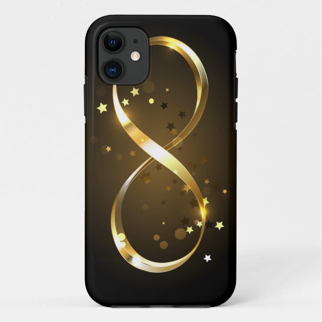 Funda De Case-Mate Para iPhone Símbolo de infinito dorado (Reverso)