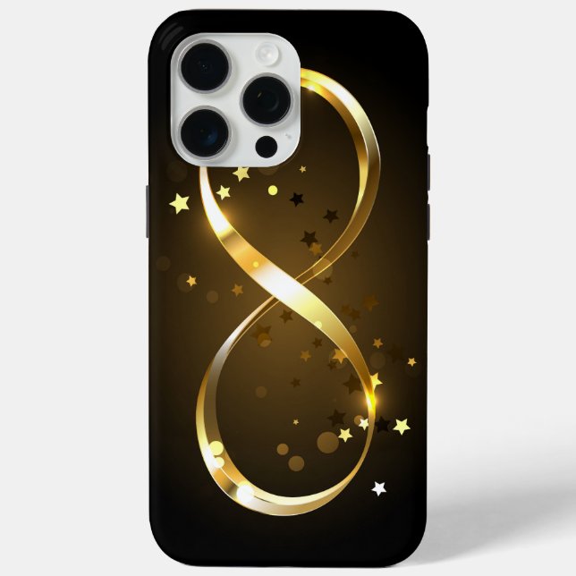 Funda De Case-Mate Para iPhone Símbolo de infinito dorado (Reverso )