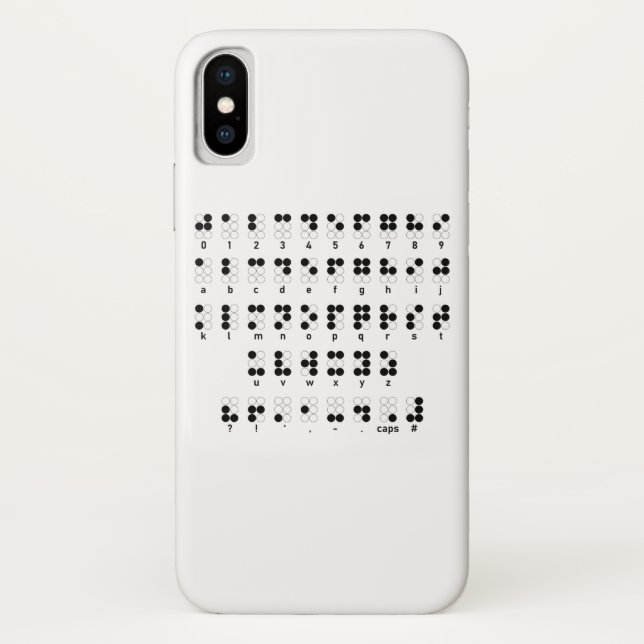 Funda De Case-Mate Para iPhone Símbolo de letras ciego del alfabeto de Braille (Reverso)