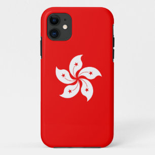 Funda Para iPhone 11 Símbolo de orquídea blanca de bandera de Hong Kong