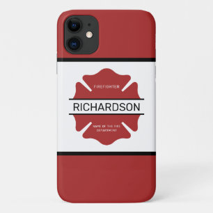 Funda Para iPhone 11 Símbolo del logotipo rojo del bombero personalizad
