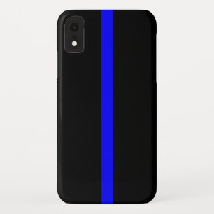 Funda Para iPhone XR Símbolo delgado de la línea azul en