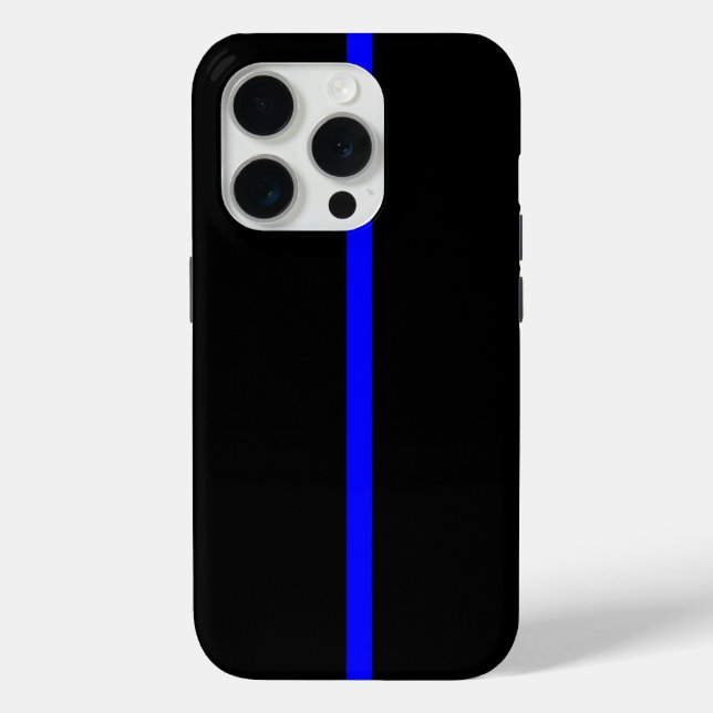 Funda De Case-Mate Para iPhone Símbolo delgado de la línea azul en un (Reverso )