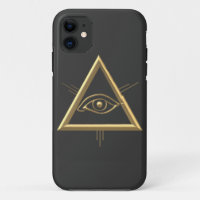 Símbolo dorado "3-D" de los ojos de Dios
