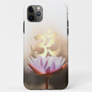 Funda Para iPhone 11 Pro Max Símbolo elegante de OM de la flor y del oro de