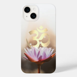 Funda Para iPhone 14 De Case-Mate Símbolo elegante de OM de la flor y del oro de