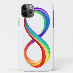 Funda Para iPhone 11 Pro Max Símbolo infinito arcoiris en capas